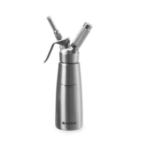 Aparat / sifon frisca 1 litru. corp inox. Profi Line. include 3 duze si perie curatare. 98x(H)330 mm