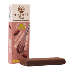 Baton Proteic RAW VEGAN Brownie Praline fara gluten 50 g