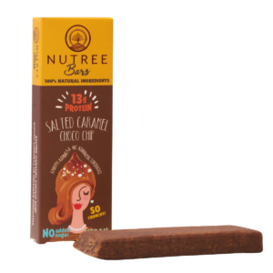 Baton Proteic RAW VEGAN Salted Caramel Choco Chip fara gluten 50 g